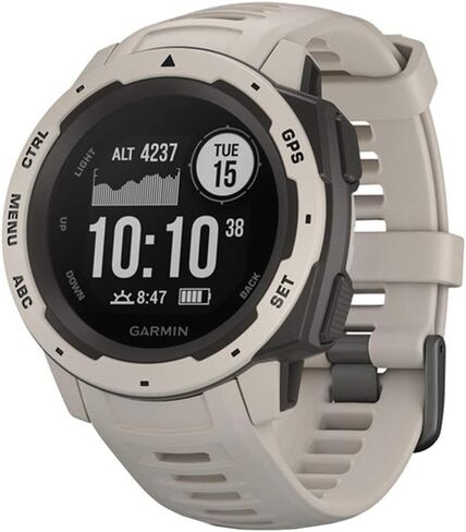 ساعة Garmin Instinct Solar، ساعة ذكية متينة للاستخدام الخارجي مزودة بقدرات شحن بالطاقة الشمسية، تطبيقات رياضية مدمجة ومراقبة صحية، تمويه جرافيتي in Kuwait