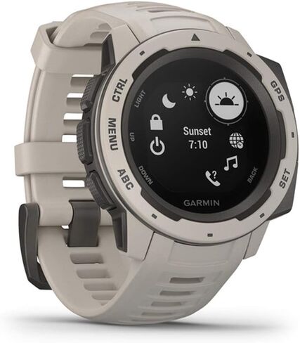 ساعة Garmin Instinct Solar، ساعة ذكية متينة للاستخدام الخارجي مزودة بقدرات شحن بالطاقة الشمسية، تطبيقات رياضية مدمجة ومراقبة صحية، تمويه جرافيتي in Kuwait