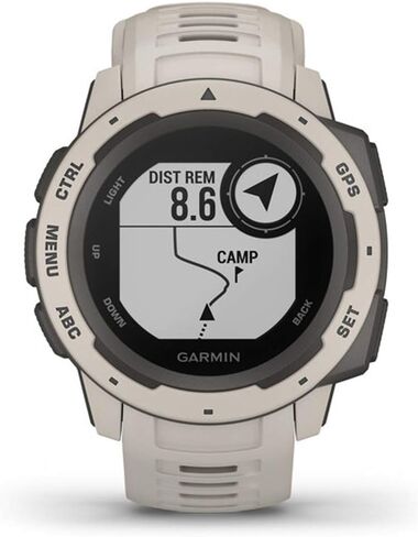 ساعة Garmin Instinct Solar، ساعة ذكية متينة للاستخدام الخارجي مزودة بقدرات شحن بالطاقة الشمسية، تطبيقات رياضية مدمجة ومراقبة صحية، تمويه جرافيتي in Kuwait