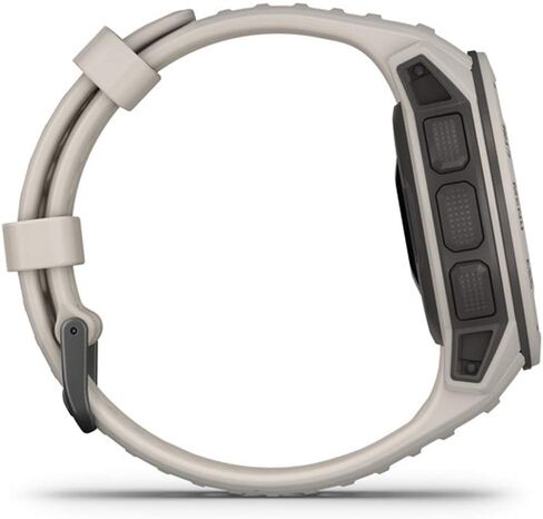 ساعة Garmin Instinct Solar، ساعة ذكية متينة للاستخدام الخارجي مزودة بقدرات شحن بالطاقة الشمسية، تطبيقات رياضية مدمجة ومراقبة صحية، تمويه جرافيتي in Kuwait