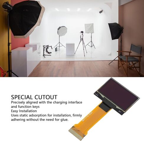 Zopsc LCD Screen Replacement for AD100 Pro, HD Tempered Glass Scratch Proof Protective Cover, Easy Installation Repair Part for Flash Strobe Light in Saudi Arabia