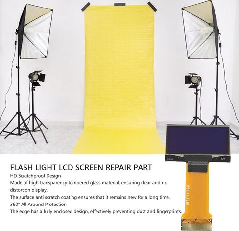 Zopsc LCD Screen Replacement for AD100 Pro, HD Tempered Glass Scratch Proof Protective Cover, Easy Installation Repair Part for Flash Strobe Light in Saudi Arabia