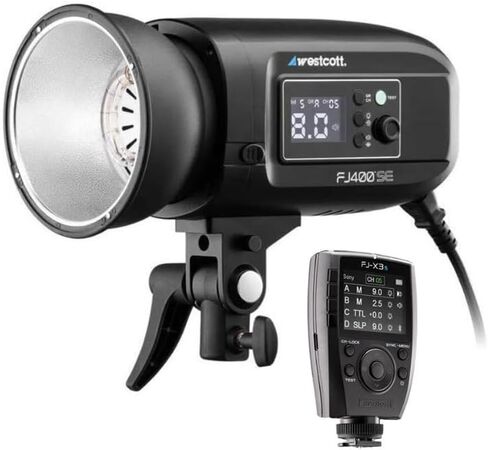 Westcott FJ400-SE Studio Strobe 400Ws with Fast Recycle Time Bundle with FJ-X3 S Wireless Flash Trigger with Sony Camera Mount (2 Items) in Saudi Arabia