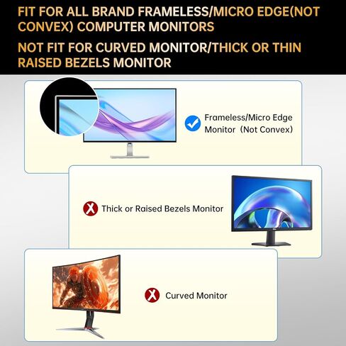 Magnetic 24 Inch Computer Privacy Screen Filter, Anti-Spy Protector Shield for 24'' Widescreen Monitor with 16:9 Aspect Ratio (Width x Height: 531mm x 298mm) in Saudi Arabia
