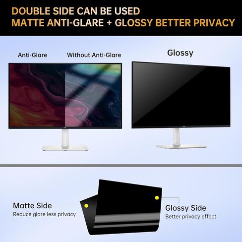 Magnetic 24 Inch Computer Privacy Screen Filter, Anti-Spy Protector Shield for 24'' Widescreen Monitor with 16:9 Aspect Ratio (Width x Height: 531mm x 298mm) in Saudi Arabia