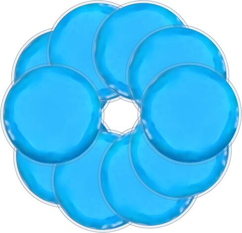 Reusable Ice Packs for Injuries, 10 Pack Round Ice Packs for Face, Gel Ice Packs Ice Pads Small Hot Cold Compress Ice Bag for Eyes After Surgery, Face, Wisdom Teeth, Breast Surgery in Saudi Arabia