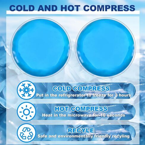 Reusable Ice Packs for Injuries, 10 Pack Round Ice Packs for Face, Gel Ice Packs Ice Pads Small Hot Cold Compress Ice Bag for Eyes After Surgery, Face, Wisdom Teeth, Breast Surgery in Saudi Arabia