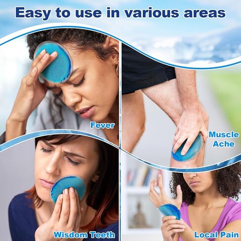 Reusable Ice Packs for Injuries, 10 Pack Round Ice Packs for Face, Gel Ice Packs Ice Pads Small Hot Cold Compress Ice Bag for Eyes After Surgery, Face, Wisdom Teeth, Breast Surgery in Saudi Arabia