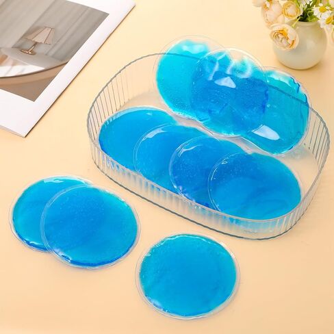 Reusable Ice Packs for Injuries, 10 Pack Round Ice Packs for Face, Gel Ice Packs Ice Pads Small Hot Cold Compress Ice Bag for Eyes After Surgery, Face, Wisdom Teeth, Breast Surgery in Saudi Arabia
