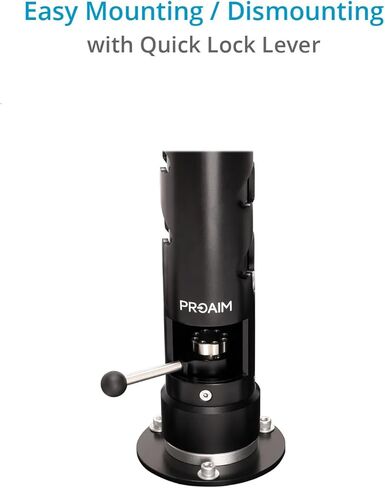 PROAIM Telescopic 27"- 42" Bazooka with Euro/Elemac Mount & Quick Lock Lever. for Camera Dolly/Slider/Jib/Crane Setup. Payload up to 200kg / 441lb. in Saudi Arabia