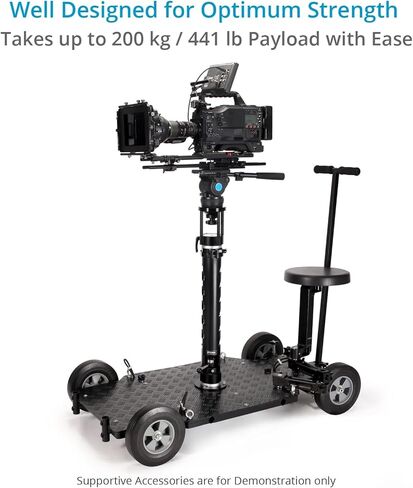 PROAIM Telescopic 27"- 42" Bazooka with Euro/Elemac Mount & Quick Lock Lever. for Camera Dolly/Slider/Jib/Crane Setup. Payload up to 200kg / 441lb. in Saudi Arabia