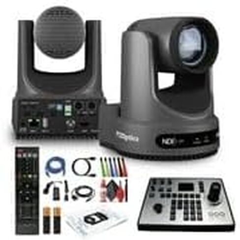 Ptzoptics تحرك 4K SDI/HDMI/USB/IP PTZ مع تكبير بصري 20x (رمادي) (PT20X-4K-GY-G3) PT-JOY-G4 CONTROLLER + مجموعة تنظيف العدسة + كابل HDMI + كابل إيثرنت + ألوان سلكية ملونة in Kuwait