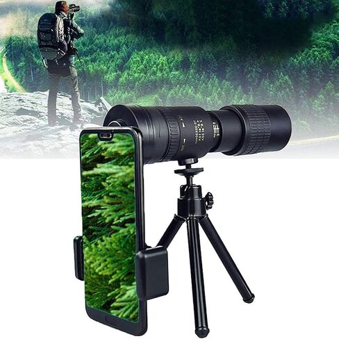 أحادي التلسكوب تلسكوب عالية الطاقة 4K 10-30 × 30 مم ZOOM BAK4 أحادي الطاقة عالية مع حامل الهواتف الذكية وترايبود للتخييم المشي لمسافات طويلة من أجل مراقبة الطيور البالغة مناظير in Saudi Arabia