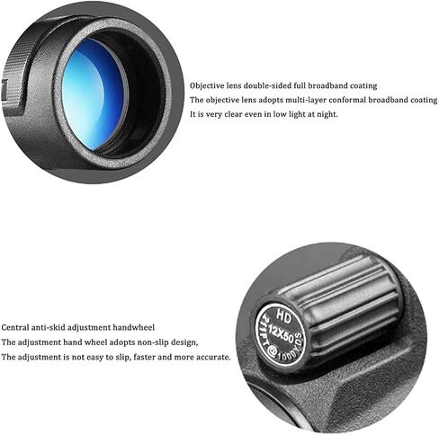 12x50 HD Monocular مع حامل الهواتف الذكية ترايبود حيد BAK4 PRISM عدسة بصرية لمشاهدة الطيور المخيم in Saudi Arabia