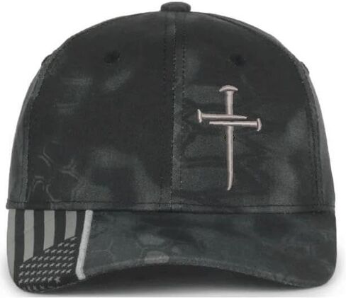 CRINKY CROSS Baseball Cap ، DEDITION 3 DESICATION ، TYPHOON CAMO HAT و Challenge Coin Jesus Christian HAT - Buckle القابلة للتعديل وعلم الولايات المتحدة الأمريكية. حرة 4 بوصة أيضا in Saudi Arabia