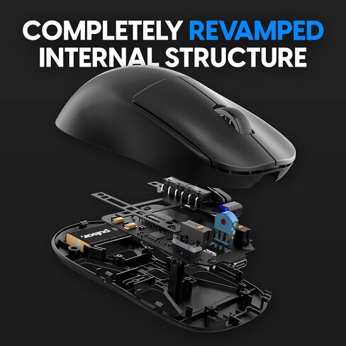GULSAR GAMING GEARS X2V2 MINI MINI GAMING MOUSE ، Ultra Lightweight 1.80 OZ (51 G) ، SWITERACTARICAL ، البصري ، 2.4 GHz 1 MS ، 26000 DPI ، مستشعر PAW3395 (MINI ، اللاسلكي ، الأسود) (متجدد) in Kuwait