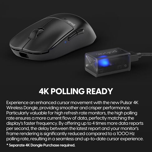 GULSAR GAMING GEARS X2V2 MINI MINI GAMING MOUSE ، Ultra Lightweight 1.80 OZ (51 G) ، SWITERACTARICAL ، البصري ، 2.4 GHz 1 MS ، 26000 DPI ، مستشعر PAW3395 (MINI ، اللاسلكي ، الأسود) (متجدد) in Kuwait