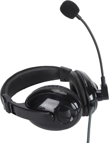 Yunseity Gaming Headset, Bass Surround Wired Headset, Noise Cancelling Flexible Mic Over Ear Headphones, Soft Memory Earmuffs, for PC Gamers in Saudi Arabia