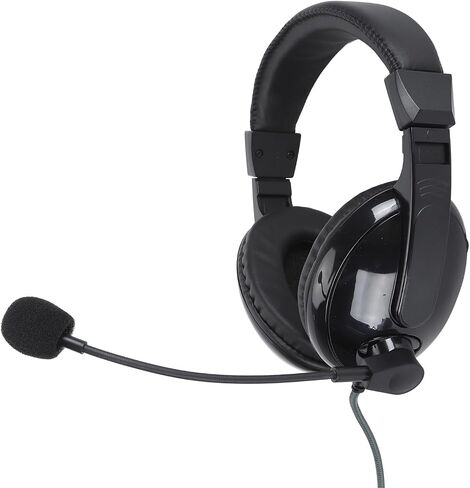 Yunseity Gaming Headset, Bass Surround Wired Headset, Noise Cancelling Flexible Mic Over Ear Headphones, Soft Memory Earmuffs, for PC Gamers in Saudi Arabia