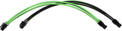 طقم امتداد كابلات 16AWG PSU ، مجموعة كابلات تزويد الطاقة ل GPU/وحدة المعالجة المركزية ، ATX 24PIN/PCI-E 8 (6+2) PIN/EPS 8 (4+4) تمديدات كابل PIN PIC ، 11.8 بوصة مع كومز كابل (أسود+أخضر ، BKP) in Kuwait