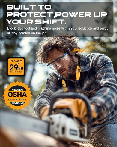 سماعات رأس Bluetooth Bluetooth Mipeace ، 2-in-1 حول سماعات الرأس المعتمدة من سماعات الرأس-OSHA المعتمدة مع مكبرات الصوت المدمجة ، ENC ، وقت اللعب 100+ساعة ، 4 أوضاع EQ لحماية السمع بلوتوث السلامة in Kuwait
