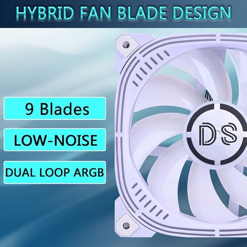DS قابلة للمعالجة RGB 120mm LED مع 6pin وحدة تحكم عن بُعد لحالة الكمبيوتر البيضاء ، CPU Cooler ، نظام المشعاة (RGB Fans 6 Pack ، G Series) in Kuwait
