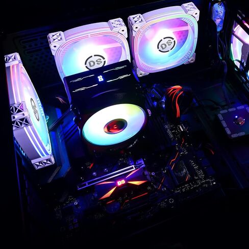 DS قابلة للمعالجة RGB 120mm LED مع 6pin وحدة تحكم عن بُعد لحالة الكمبيوتر البيضاء ، CPU Cooler ، نظام المشعاة (RGB Fans 6 Pack ، G Series) in Kuwait