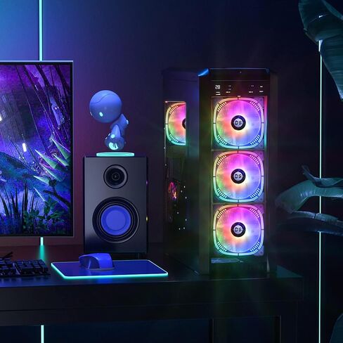 DS قابلة للمعالجة RGB 120mm LED مع 6pin وحدة تحكم عن بُعد لحالة الكمبيوتر البيضاء ، CPU Cooler ، نظام المشعاة (RGB Fans 6 Pack ، G Series) in Kuwait