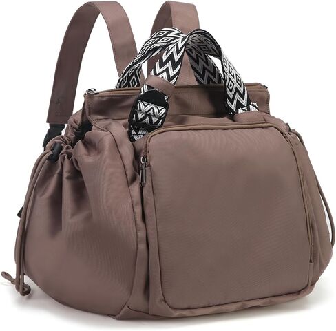 Large Capacity Portable Backpack Tote Bag For Car Travel, Lightweight Foldable Nylon Shopping Bag with 15 Pockets in Kuwait
