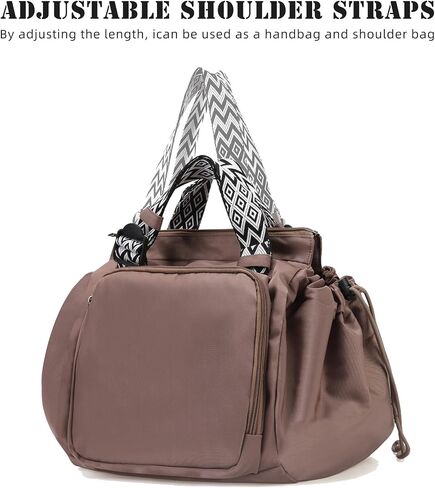Large Capacity Portable Backpack Tote Bag For Car Travel, Lightweight Foldable Nylon Shopping Bag with 15 Pockets in Kuwait