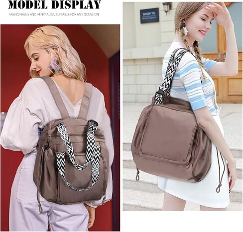 Large Capacity Portable Backpack Tote Bag For Car Travel, Lightweight Foldable Nylon Shopping Bag with 15 Pockets in Kuwait