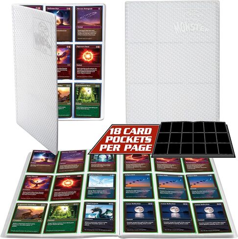Monster Binder - 9 Pocket Trading Card Album - Matte Sky Blue (Anti-theft Pockets Hold 360+ Yugioh, Pokemon, Magic the Gathering Cards) in Kuwait