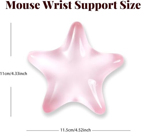 Gel Mouse Wrist Rest, Pink Clear Star Silicone Mouse Wrist Rest Pad, Ergonomic Cute Mouse Wrist Support Arm Support Rest Pad, Typing Pain Relief, Comfort & Support for Typing and Gaming in Kuwait