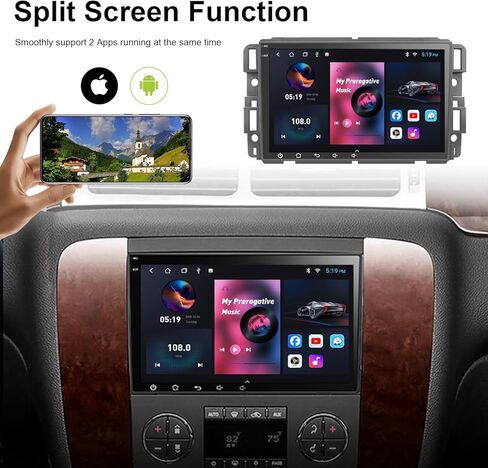 ستيريو سيارة لسيارة شيفروليه تشيفي 2007-2012 مع CarPlay Android Auto 2+32G، Android 12 8 بوصة HD شاشة لمس بلوتوث مشغل راديو السيارة مع كاميرا احتياطية، ملاحة GPS، AM/FM/RDS، AUX، Hi-Fi in Kuwait