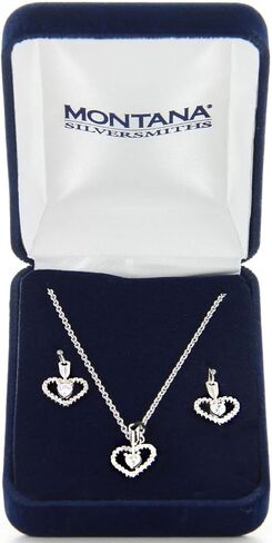 Montana Silversmiths Women's Western Inspired Heart Jewelry Set (Flirty Love Crystal Rope) in Saudi Arabia