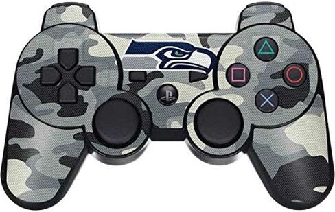 ألعاب Skinit Scenit Gaming متوفرة مع وحدة تحكم لاسلكية Dual Skust PS3 - Seattle Seahawks المرخصة رسميًا in Kuwait