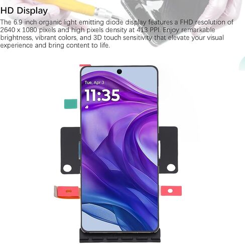 استبدال شاشة هاتف EBTOOLS ، لـ RAZR 2024/50/50 Ultra ، شاشة OLED التي تعمل باللمس 6.9 بوصة ، 2640 × 1080 ، ملحقات أجزاء إصلاح الهاتف ، بصمة الدعم ، مع أدوات الإصلاح in Saudi Arabia