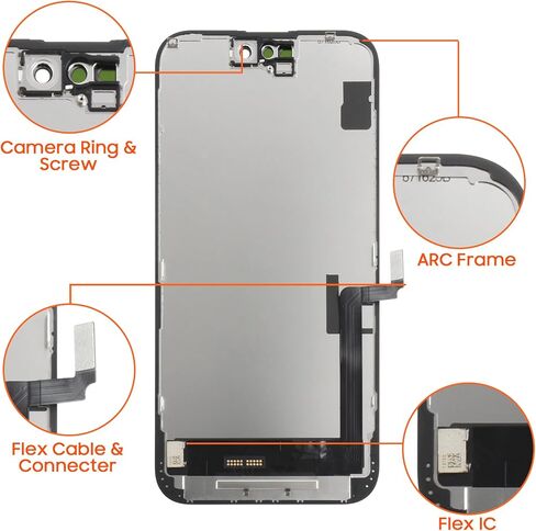 شاشة TFT LCD لاستبدال شاشة iPhone 16 Plus ، 6.7 بوصة FHD لـ iPhone 16 Plus LCD Display Touch Digitizer Assembly A3290 ، A3082 ، A3289 ، A3291 مع مجموعة أدوات ، Glass. in Kuwait