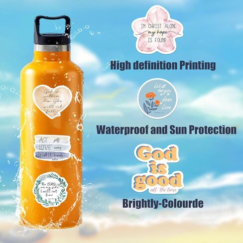 50PCS Inspirational Christian Stickers, Jesus Bible Verse Stickers for Scrapbook Journaling Planner, Motivational Jesus Faith Sticker for Vision Board Water Bottles Laptop in Kuwait