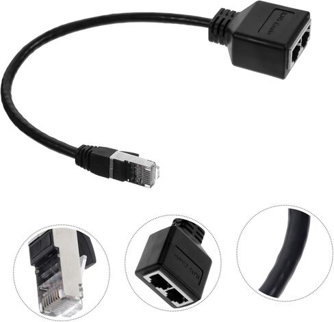 Ethernet Splitter Adapter Dual Female to Male Connector for Easy Device Connectivity Design for Home Compractions High SPEED Networking in Saudi Arabia