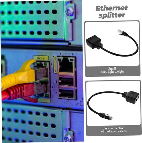 Ethernet Splitter Adapter Dual Female to Male Connector for Easy Device Connectivity Design for Home Compractions High SPEED Networking in Saudi Arabia