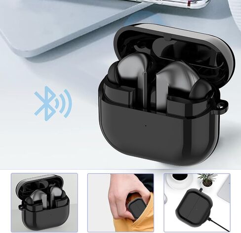 Charging Case for Samsung Galaxy Buds 3 Pro SM-R630 Replacement Charger Case Dock Cradle with USB C Cable Cord Station for Galaxy Buds 3 Pro Earbuds Accessories (Black) in Kuwait