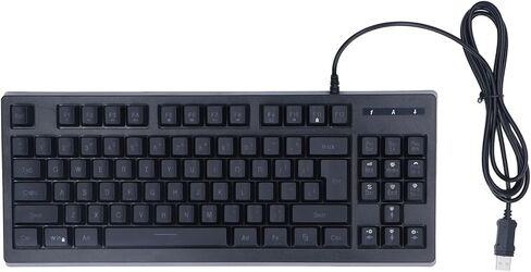 Zunate Mechanical Keyboard, Wired Gaming Keyboard 87 Keys RGB Rainbow Backlit Compact Two Color Injection Keycaps Gaming Keyboard for PC Computer in Saudi Arabia