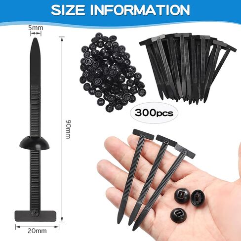 300 PCS Cable Cable Tie Buckle Highted Locking Locking Zip Rights حامل جديد متعدد الوظائف in Kuwait