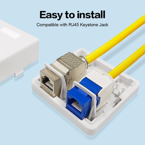 1 Port Keystone Jack Surface Desk Mount/Wall Mount Box 5 عبوات أبيض in Kuwait
