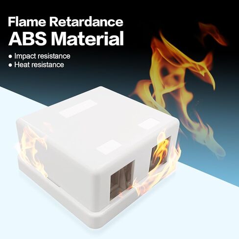 1 Port Keystone Jack Surface Desk Mount/Wall Mount Box 5 عبوات أبيض in Kuwait