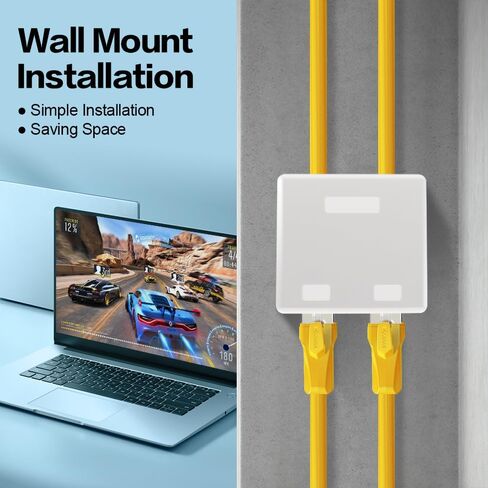 1 Port Keystone Jack Surface Desk Mount/Wall Mount Box 5 عبوات أبيض in Kuwait