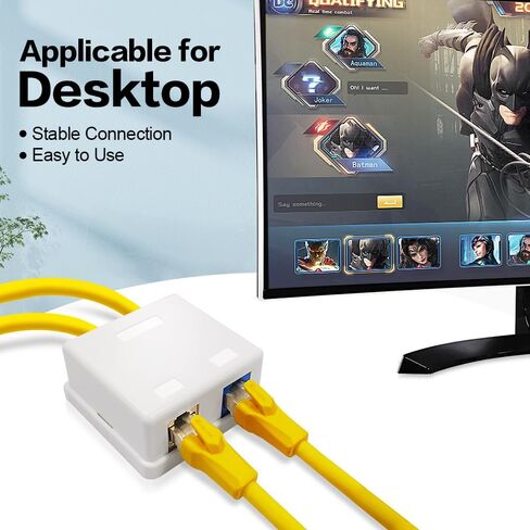 1 Port Keystone Jack Surface Desk Mount/Wall Mount Box 5 عبوات أبيض in Kuwait