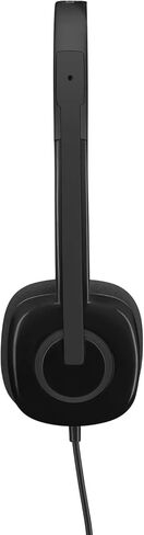 Logitech 981-000587 3.5 mm Analog Stereo Headset H151 with Boom Microphone - Black (Renewed) in Saudi Arabia