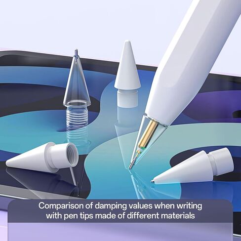 Upgraded Replacement Pencil Tips for Apple Pencil Pro/ 1st Gen/ 2nd Gen/USB-C, New Soft Refill & POM Nibs with Case for iPad Pro - 4 Pack, Transparent in Saudi Arabia